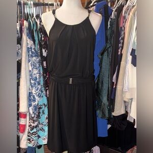 White House Black Market Black Midi Dress